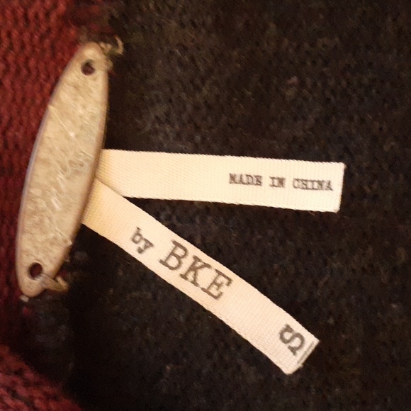 BKE SWEATER Small Gray & Burgundy - Picture 6 of 13